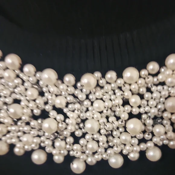 INC International Concepts Black Embellished Short Sleeve Blouse - Picture 3 of 8